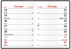 Týdenní diář - Hynek - PVC - černá BTH1-2